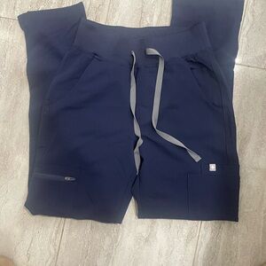 Figs Navy  Yola Pants with Gray Accents